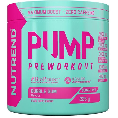 Nutrend pre-workout, bubble gum, 225g Slike