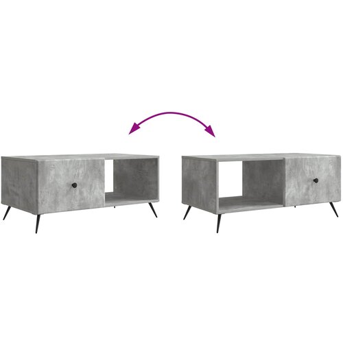  Kava Stol Betonska siva 90 x 50 x 40 cm Konstruirano drvo Slike