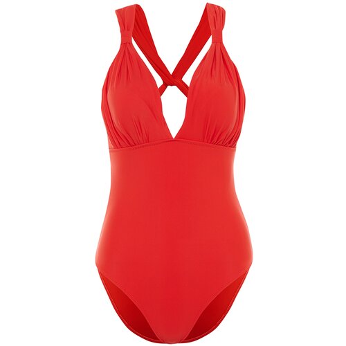Trendyol Swimsuit - Red - Plain Slike