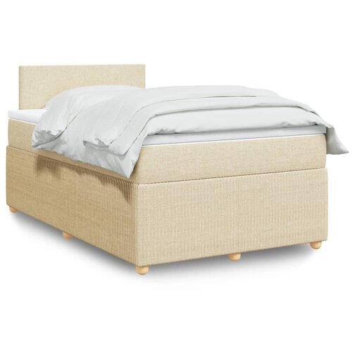 vidaXL Krevet s oprugama i madracem krem 120 x 200 cm od tkanine Cijene