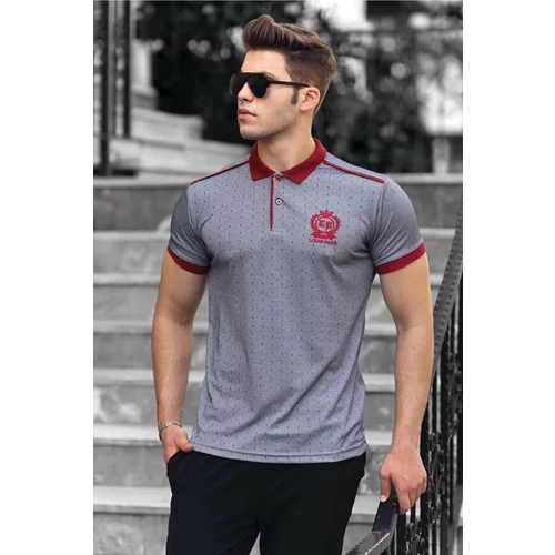 Madmext Polo T-shirt - Gray - Regular fit