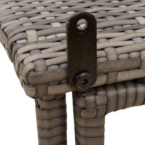 VidaXL Sklopivi vrtni stol sivi 90x51x75 cm poliratan Slike