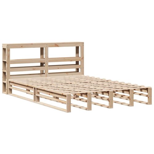 vidaXL Posteljni okvir z vzglavjem 120x200 cm trdna borovina, (21322407) Cene