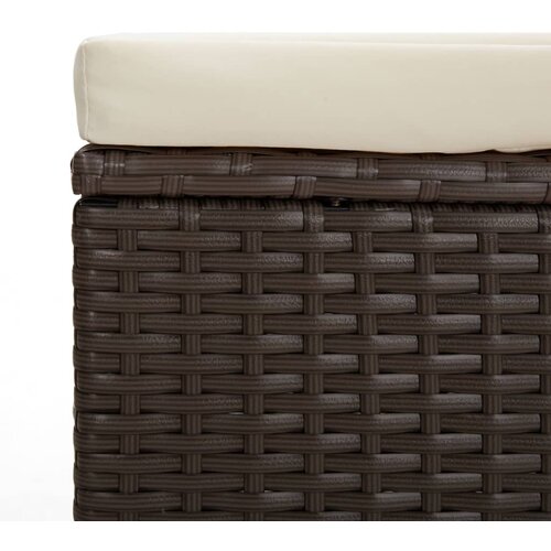  Otomani s jastucima 2 kom smeđi 40 x 30 x 40 cm od poliratana Slike