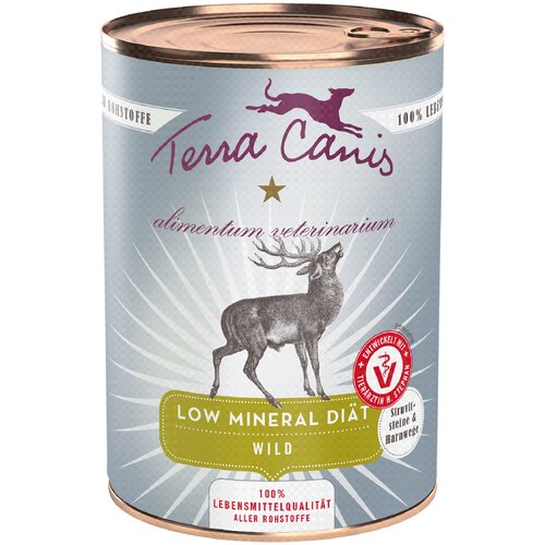 Terra Canis Varčno pakiranje Alimentum Veterinarium Low Mineral dietna hrana 12 x 400 g - Divjačina Slike
