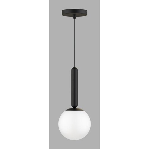 Squid Lighting Črna viseča svetilka s steklenim senčilom ø 15 cm One – Cene