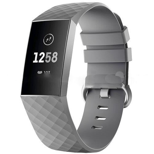 INF Velik silikonski pašček za uro Fitbit Charge 4/3, siv, (22102760) Cene