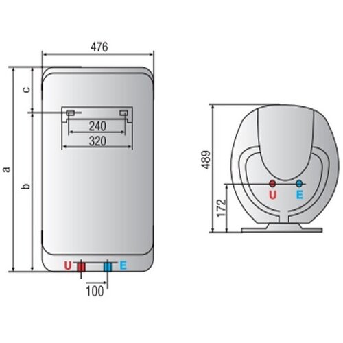 Ariston električni grelnik vode shape eco evo 100 v 1.8 k eu (3626076) Slike