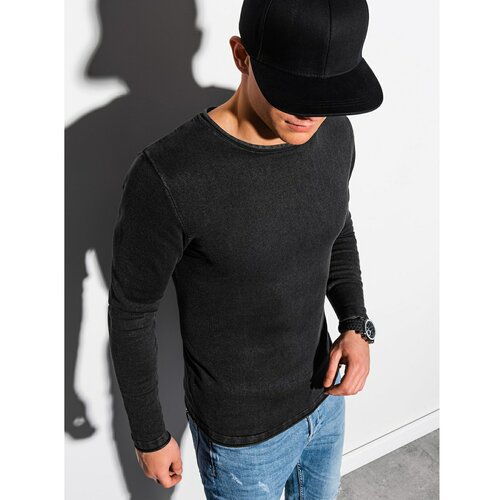 Ombre Odjeća Muški džemper E180 crna | siva Slike