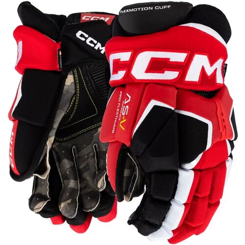 CCM Tacks AS-V PRO black/red/white Ice Hockey Gloves, Junior Slike