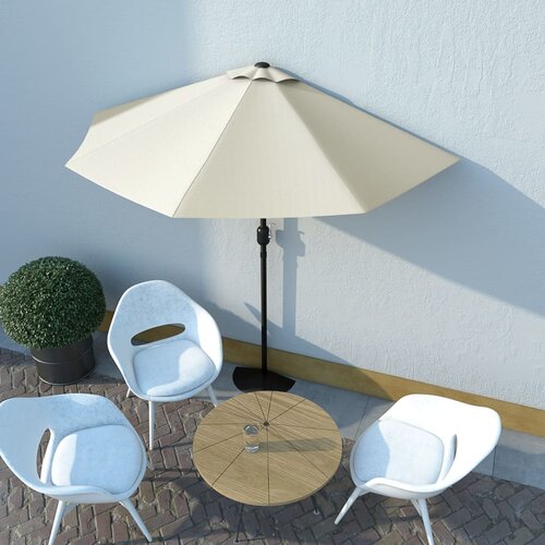 VidaXL Balkonski senčnik z aluminijastim drogom 270x135 cm pe&amp;scaron;čen Slike