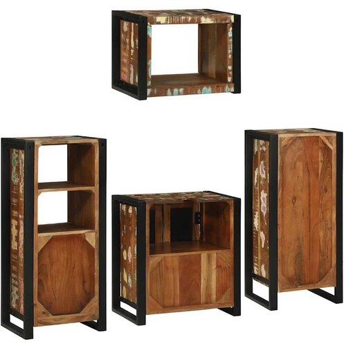  Set namje&amp;scaron;taja za kupaonicu Zidne 4 pcs Čvrsto reciklirano drvo Slike