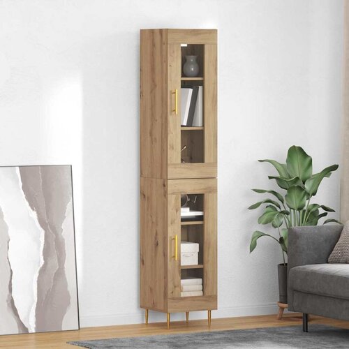  Highboard 2 pcs Umjetnički hrast Stakl Cijene