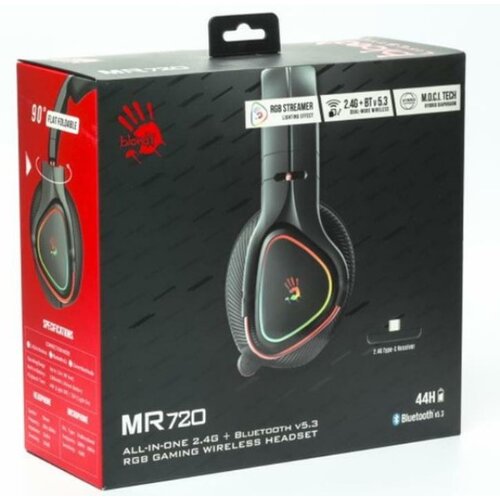 Oblivion gaming oprema A4-MR720 A4Tech Bloody gejmerske slusalice sa mikrofonom, BT+2,4Ghz+kabl, 50mm/16ohm, RGB Cene