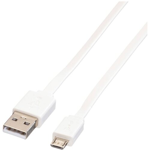 Roline USB kabel USB 2.0 USB-A vtič\, USB-mikro-B vtič 1.00 m bela neoklopljen\, TPE pla&scaron;č 11.02.8761, (20415780) Cene