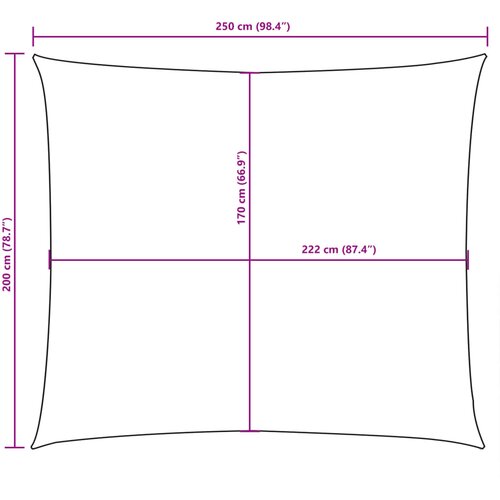  Jedro protiv sunca od tkanine Oxford pravokutno 2 x 2,5 m žuto Slike