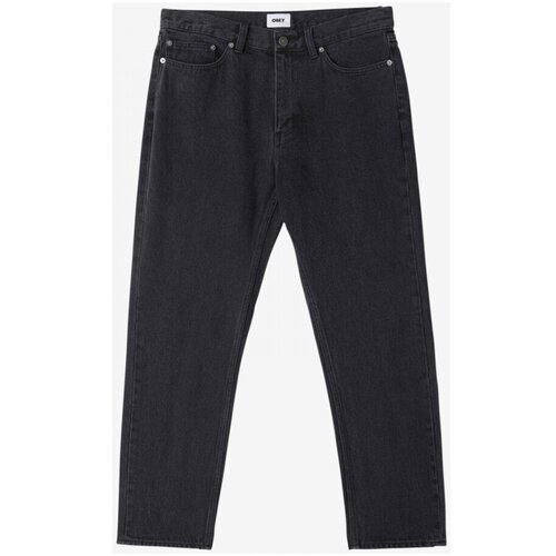 Obey Hlače Bender denim Črna Cene