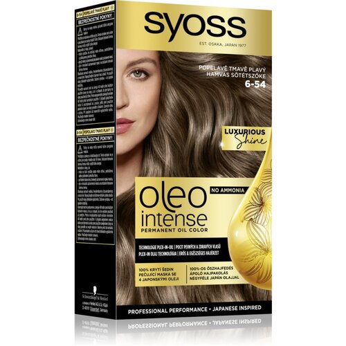 Syoss Oleo Intense Permanent Oil Color barva za lase barvani lasje 50 ml Odtenek 6-54 ash dark brown za ženske Cene