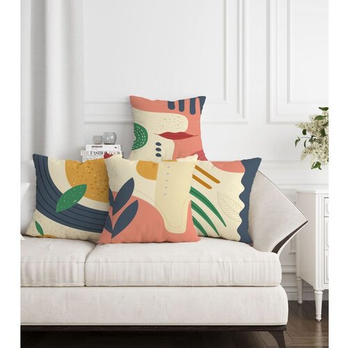 WALLXPERT ASR-plw4 - 6 multicolor cushion cover set (4 pieces) Slike