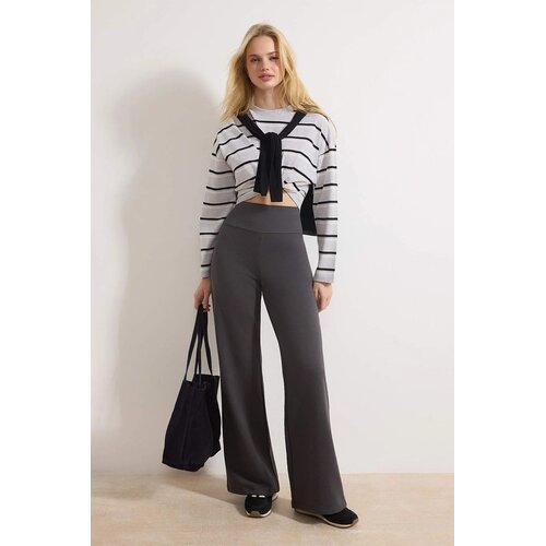 TRENDYOLMILLA ženske pantalone Twoaw25Pl00026, antracit-siva Cene
