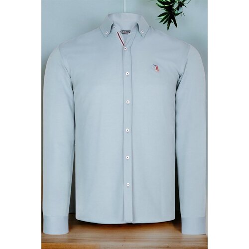 Dewberry G674 MEN'S SHIRT-PLAIN WATER GREEN Cene