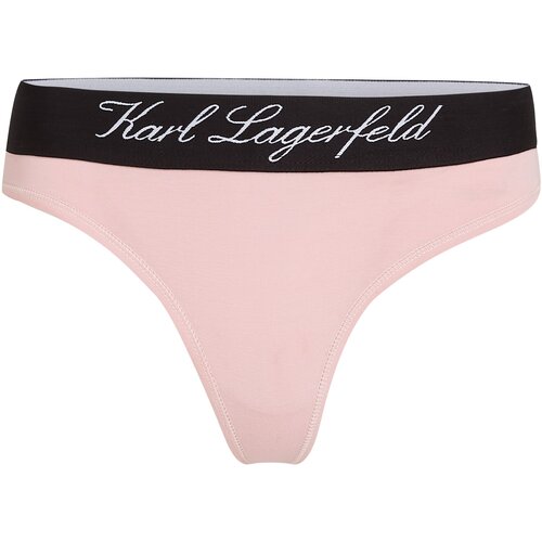 Karl Lagerfeld Tanga gaćice &amp;#039;Hotel&amp;#039; svijetloroza / crna / bijela Slike