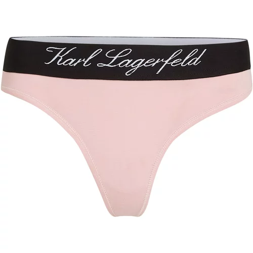 Karl Lagerfeld Tangice 'Hotel' svetlo roza / črna / bela