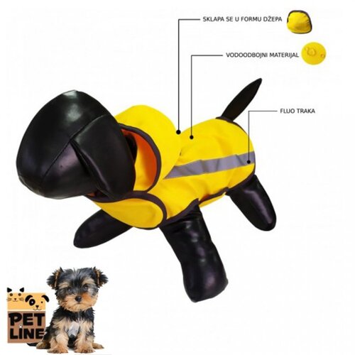 Pet Line Kabanica za psa Yorkshire terrier žuta XS Cene