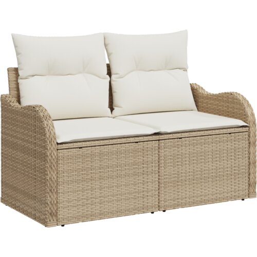 vidaXL 5-dijelni set vrtnih sofa s jastučićima bež poli ratan akacija Cijene