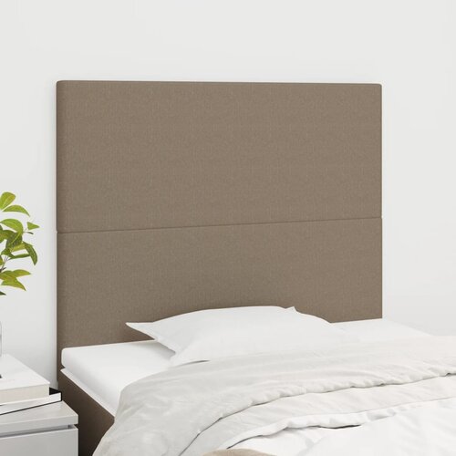 The Living Store posteljno vzglavje 2 kosa taupe 100x5x78/88 cm blago - vzglavje, (21438094) Cene