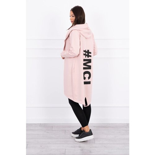 Kesi Cardigan with oversize print dark powder pink Slike