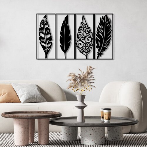 Opviq zidna dekoracija Safderun, 100x60 cm, 1.2mm, Crna Cene