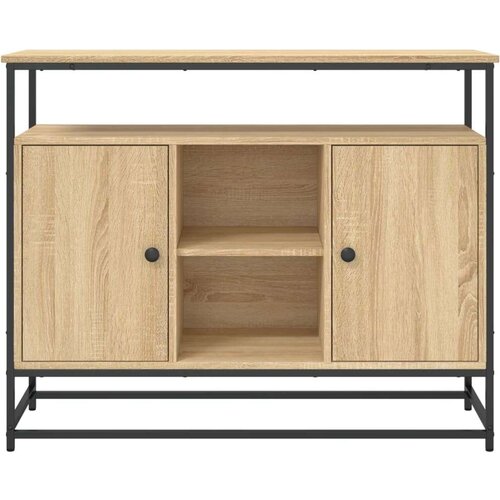 vidaXL Komoda sonoma hrast 100x35x80 cm inženirski les Cene
