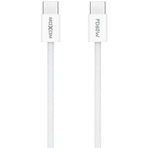 Moxom USB data kabl MX-CB369, Type-C na Type-C, 60W, 3A, 1m, Beli Slike