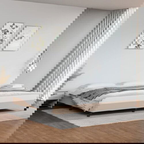 The Living Store Posteljni okvir kapučino 200x200 cm umetno usnje - Posteljni Okvir, (21531804) Cene