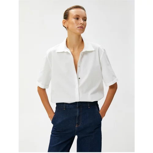 Koton Ayşegül Afacan X - Short Sleeve Cotton Shirt