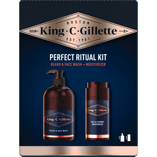 King C. Gillette king c gillette šampon za bradu 350ml + losion za bradu 100ml gifting paket Slike