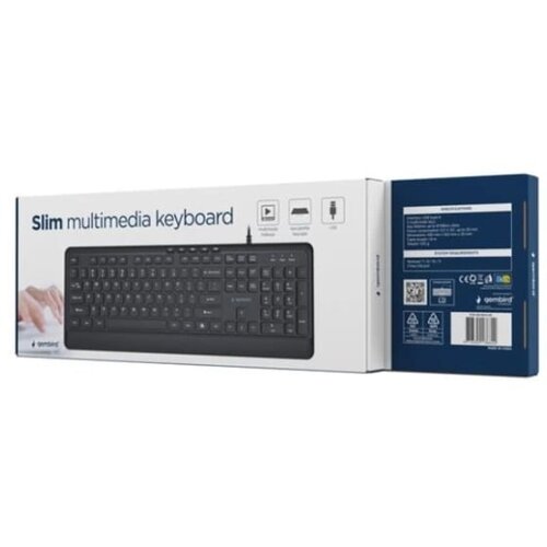 Gembird KB-MCH-05 tanka žičana multimedijalna tastatura, crna, us raspored Cene