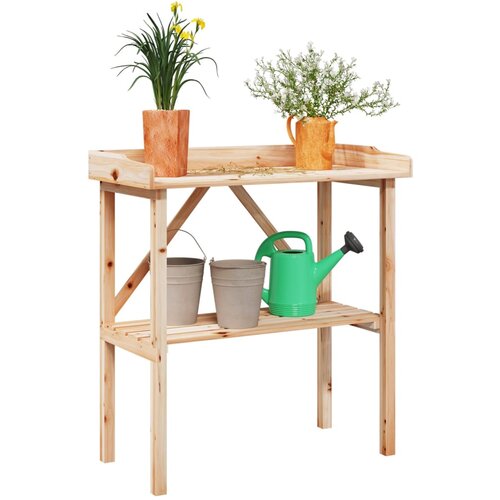 vidaXL Miza za rastline s polico 78x38x82,5 cm trden les jelke Cene
