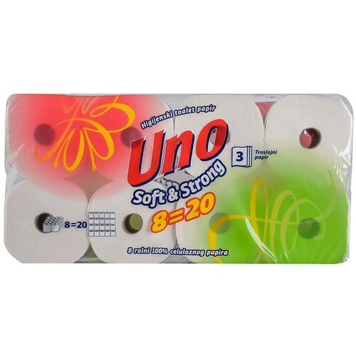 Uno Toalet papir 3 sloja Soft Strong 8=20, 1/8 Cene