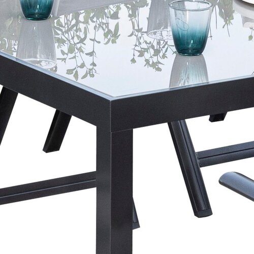 Gardenson vrtna garnitura taviano, 7-Delno, aluminij, steklo Slike