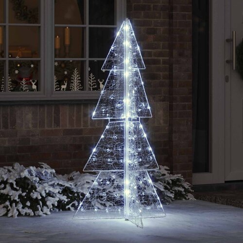  Božićno drvce s 160 LED svjetlima Hladna bijela 150 cm Akril Cene