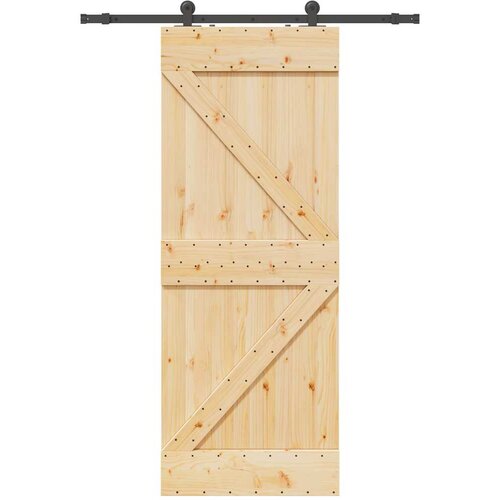 vidaXL Klizna vrata s priborom za montažu 80 x 210 cm masivna borovina Cijene