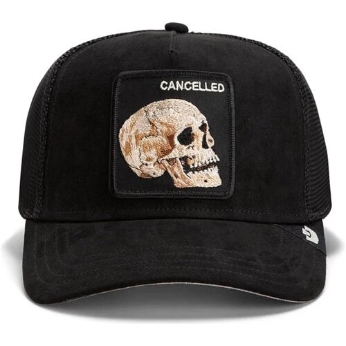 Goorin Bros Kape s &amp;scaron;iltom Suede Cancelled Skull Trucker Črna Slike