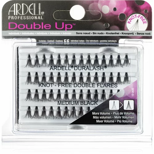 Ardell Double Up Duralash Knot-Free Double Flares umetne trepalnice 56 ks odtenek Medium Black