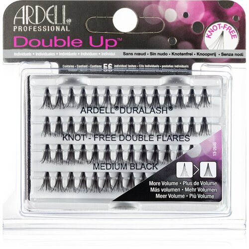 Ardell Double Up Duralash Knot-Free Double Flares umjetne trepavice 56 kom nijansa Medium Black Slike