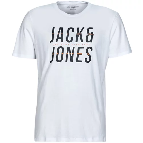 Jack & Jones Majice s kratkimi rokavi JJXILO TEE SS CREW NECK Bela