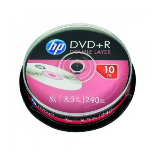 Hp DVD+R DL 8X 10PK CAKE BOX 8.5GB 69309 disk Slike