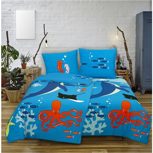 Edoti Cotton bed linen Whale Cene