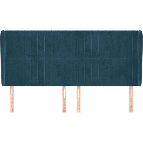  Uzglavlje s u&amp;scaron;ima tamnoplavo 163x23x118/128 cm bar&amp;scaron;unasto Slike
